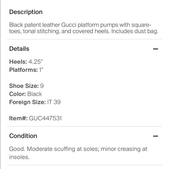 GUCCI black patent leather platform heels - Picture 6 of 6